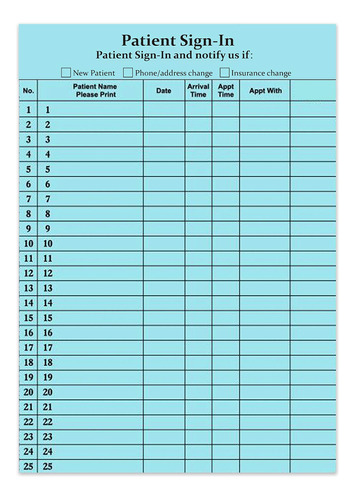 Forma Etiqueta Para Firma Paciente 8 1 2 X 11  Hoja Registro