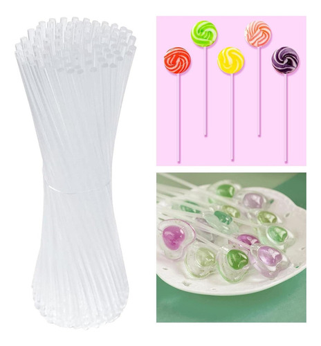 Palitos Acrílicos Transparentes Para Tartas De 10,2 X 0,3 Cm