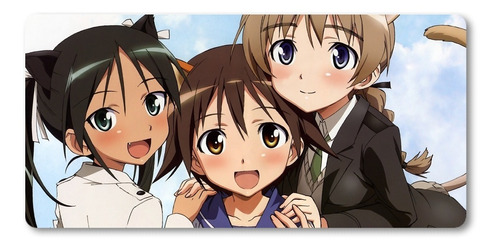 Mousepad Xl 58x30cm Cod.082 Chica Anime Strike Witches