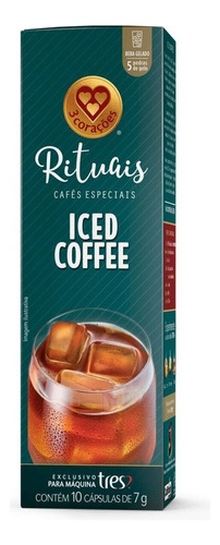 Café Em Cápsula Iced Coffee Rituais 3 Corações Com 10 unidades De 7g