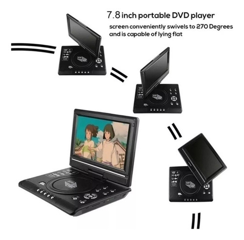 Dvd Player Portátil Com Tela De 7,8best