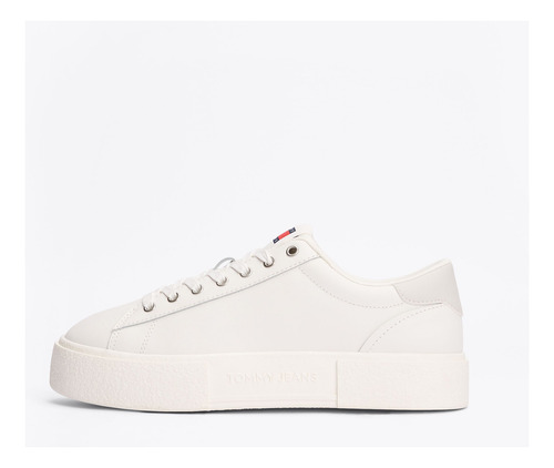Zapatillas New Flatform De Cuero Blanco Tommy Jeans