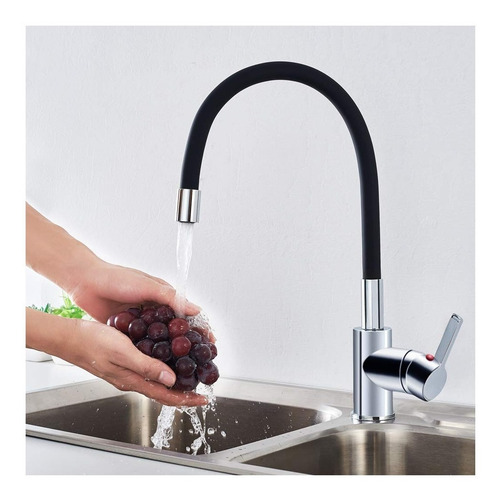 Imagen 6 de 7 de Griferia Cocina Canilla Monocomando Cuello Flexible