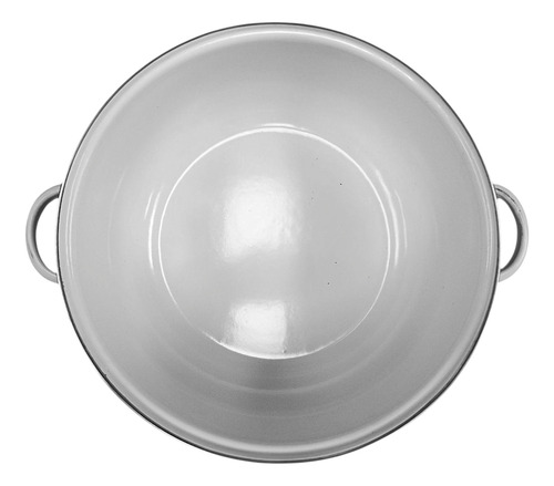 Set De 4 Cacerolas Enlozadas De Acero Vintage Con Asas Tapa Blanco