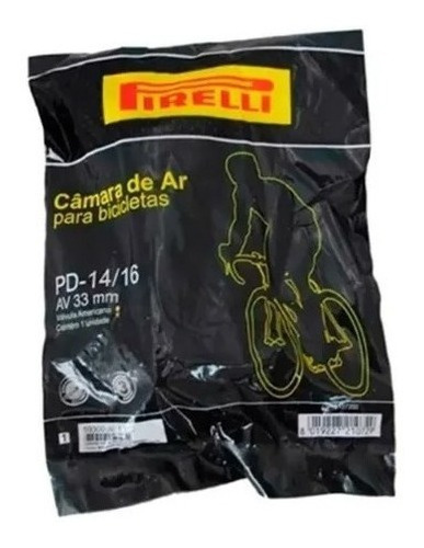 Imagem 1 de 2 de Câmara De Ar Pirelli Pd 14/16 Válvula Schrader 33mm