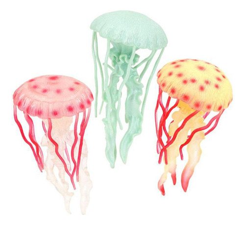 Figuras De Modelo De Medusas Simuladas De 3 Piezas