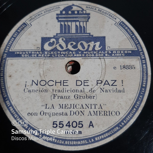 Disco Pasta La Mejicanita Con Orq Don Americo Odeon C168