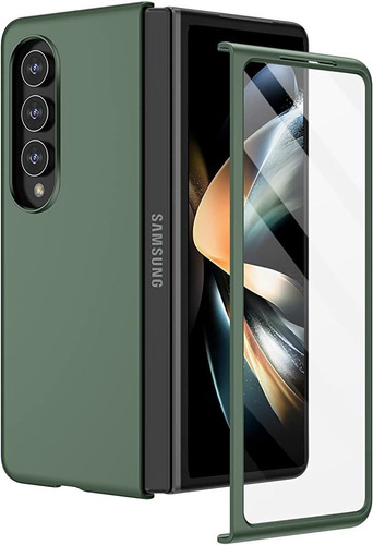 Funda Para Samsung Z Fold4 C/protector De Pantalla (verde)