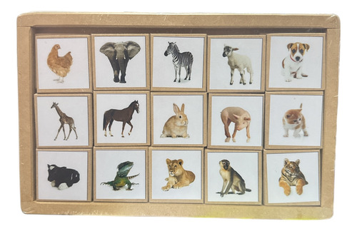 Juego De Coincidencias De Animales Madera - Maderactico