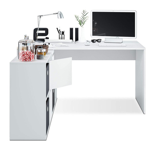 Imagen 3 de 3 de Escritorio Cipriano Muebles Entre Rios de 170cm x 80cm x 45cm blanco