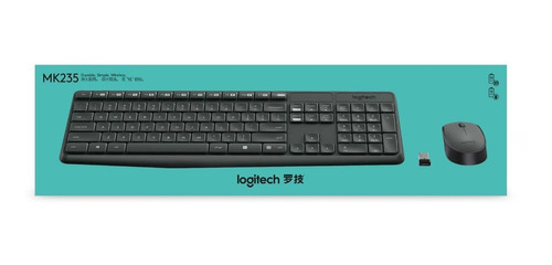 Logitech Teclado Logitech + Mouse Mk235 Wireless Sp Black