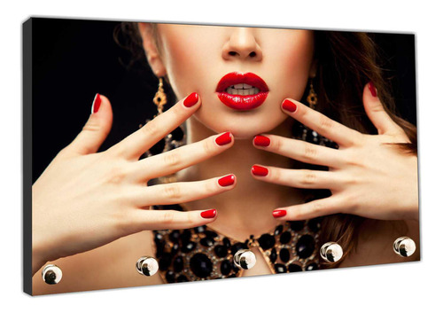 Porta Chaves Salão De Beleza Maquiagem Cabelos Manicure T03