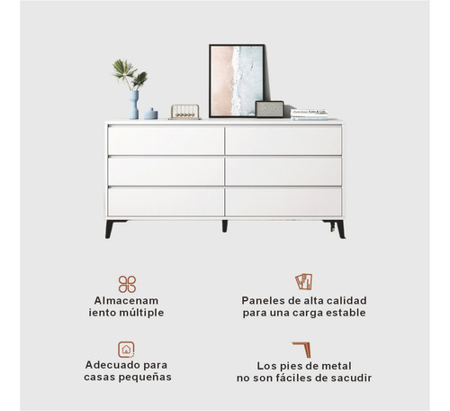Cajonera Cómoda Con 3 Anchos Moderna Mesa De Noche