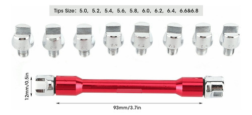 S Juego Llaves Inglesas Cnc Radios Moto 5.0-6.8 Longitud 93