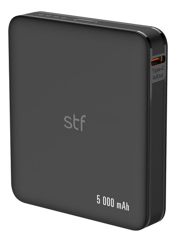 Bateria Portatil Stf Negro 2 Puertos Usb Y Tipo C 20,000 Mah