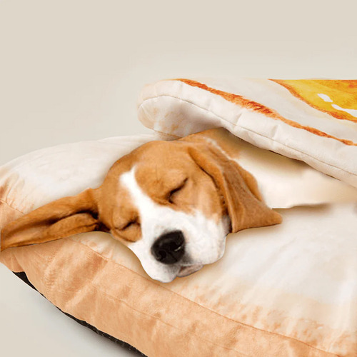 Cama Cucha Cuna C/ Manta Integrada Perro O Gato. Fofos Toast