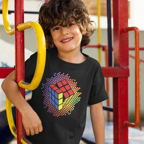 Playera Estampado Cubo Mágico Diferentes Colores 1 Pza