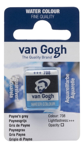 Aquarela Talens Van Gogh Half Pan 708 Paynes Grey