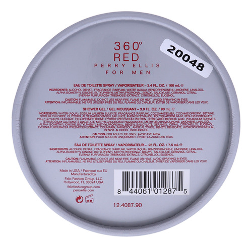 Set De Regalo Perfume Perry Ellis 360 Red Para Hombre, 100 M