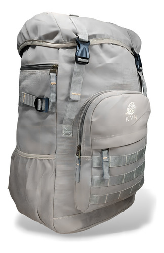 Mochila Tática Militar Wlxy 50l - Sistema Molle, Resistente, Espaçosa, Compartimento Notebook, Cinto Peitoral E Abdominal, Bolsos Com Zíper - Ideal Para Aventuras E Viagens Longas Bege