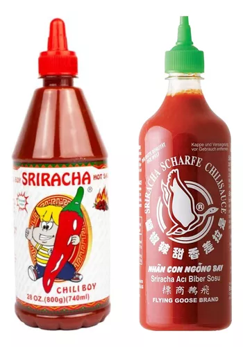 Sriracha Hot Chili Sauce Large Bottle 740ml (28oz X 2 Pack)