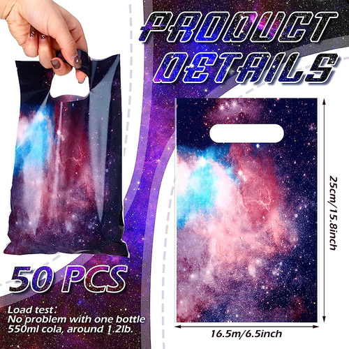 Zonon 50 Packs Galaxy Party Favor Bags Candy Favor Bags Good