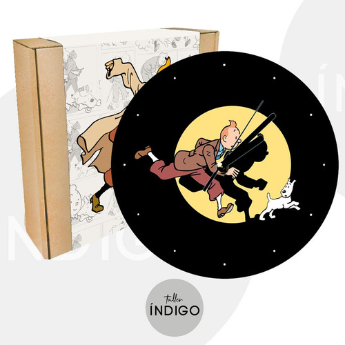 Reloj Tin Tin Vidrio Personalizado Artesanal