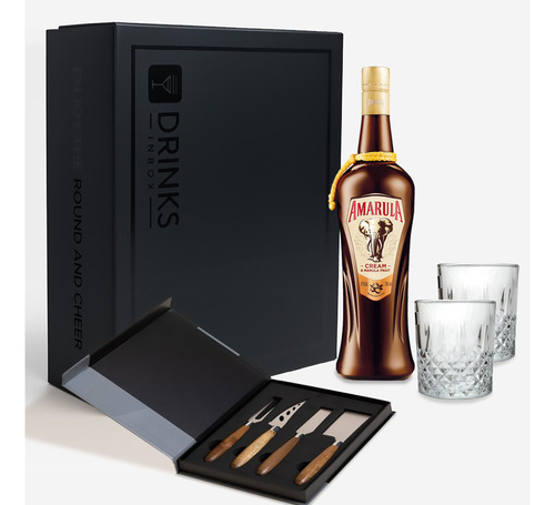 Regalo Licor Amarula + Vasos Set Cuchillos Queso Tomate Algo