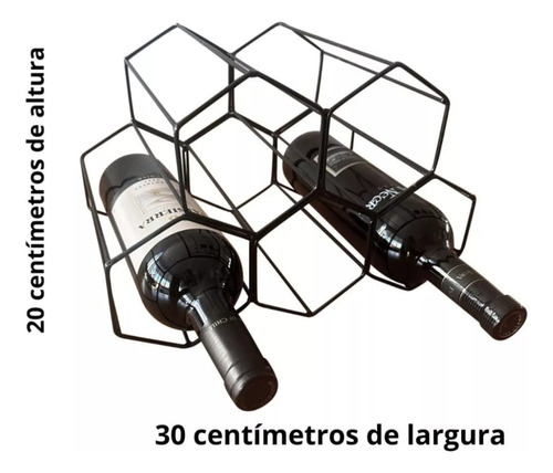 Adega De Mesa Empilhável Porta Garrafas Colméia Aço