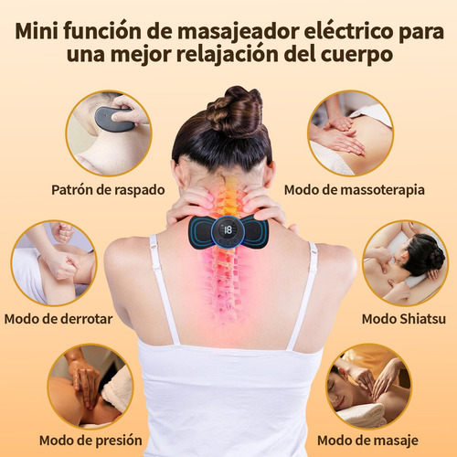 8 Pcs Mini Masajeador Eléctrico Portátil Genérica Recargable
