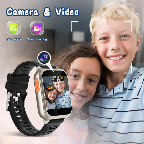 Reloj Inteligente Para Niños Con 24 Juegos De Rompecabezas,