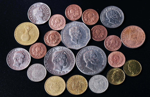  22 Monedas Antiguas Colombia Varias Fechas Envío Gratis