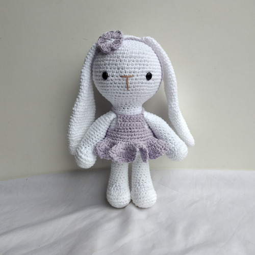 Conejos Orejas Largas Bebe Amigurumi Tejido Crochet Beige