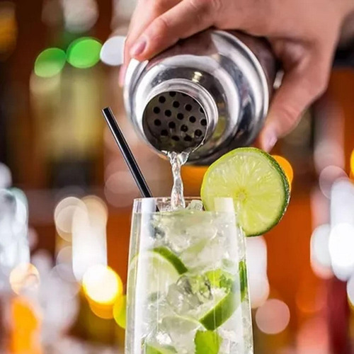 Coqueteleira Aço Inox 500ml Com Coador Drinks Caipirinha Bar