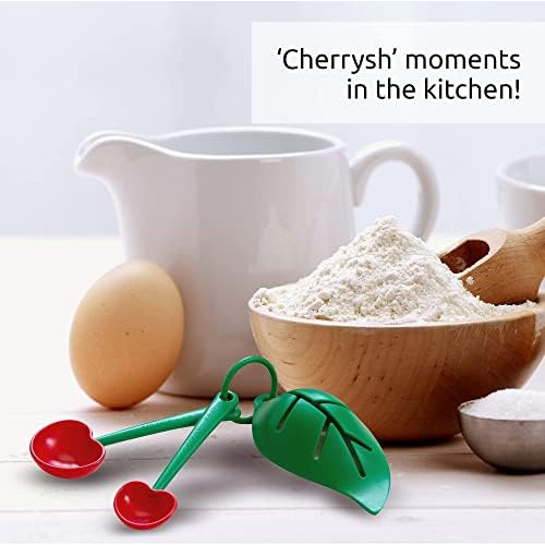 Ototo Mon Cherry Cucharas Medidoras Y Separador De Huevos De