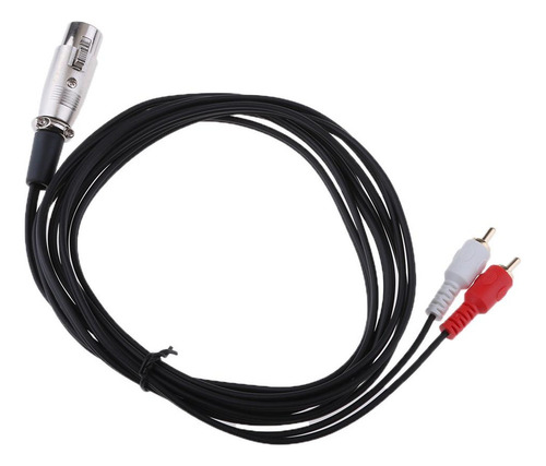 // 3pin Xlr A 2 Rca Plug Splitter Adaptador De Sonido Cable