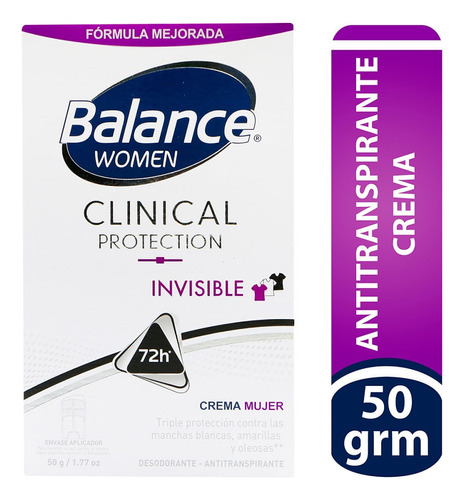 Desodorante Balance Crema Clinical Triple Proteccion Contra 