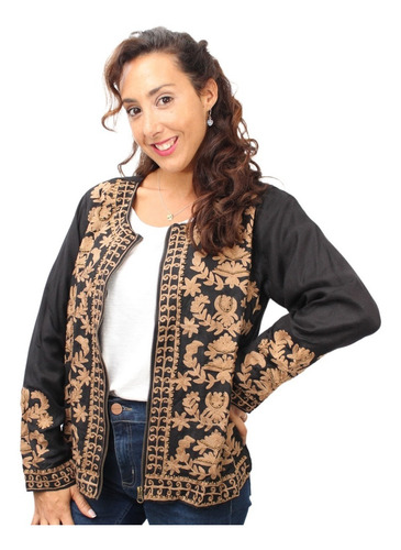 Imagen 2 de 7 de Chaqueta Saco Boutique Hindu Bordado T. Rapsodia - Anaandi