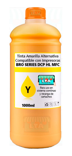 Litro Tinta Amarilla Alternativa Compatible Para Dcp-t510w