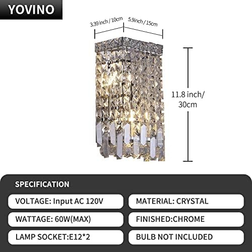 Luminaria De Pared Yovino E12 De Cristal Moderno
