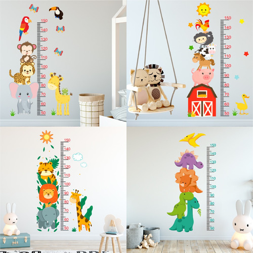 Vinilos Decorativos Infantil Medidor Altura Animales Granja