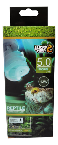 Lâmpada Fluorescente Uva Uvb 5.0 13 W Para Répteis Tropicais