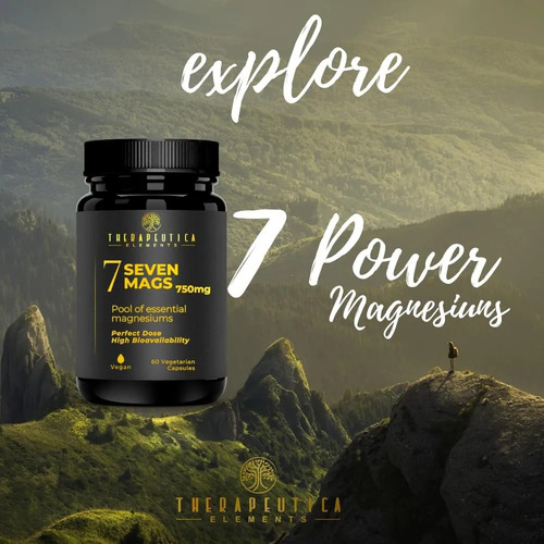 Kit 2 7 Magnésios 750mg Premium 60 Cáps (vegan) Therapeutica Sem Sabor