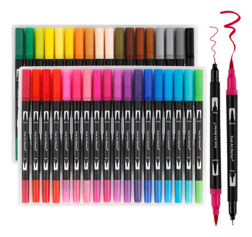 Juego De 72 Colores Con Rotulador Artístico De Doble Punta Y