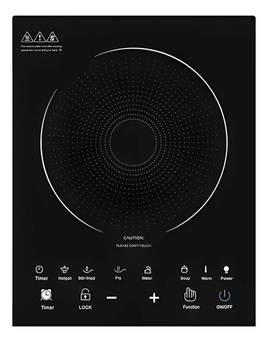 Fogão Elétrico Cooktop Vijodi De Indução 1800w De Sobrepor Cor Preto 220v