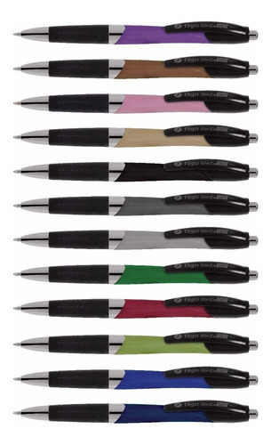 Boligrafo Filgo Ginza Retractil Trazo 1mm Pack X10 Color De La Tinta Azul