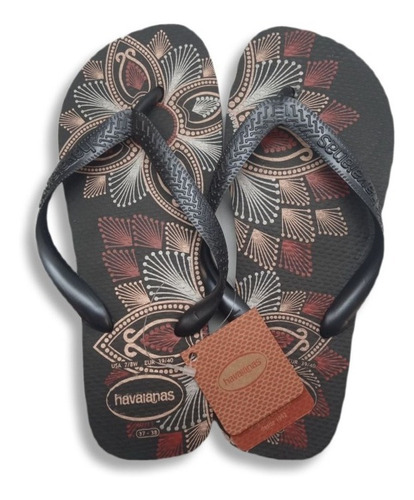 Cholas De Dama Havaianas Tropical Negro Talla 37