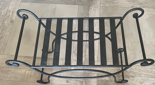 Banco Hierro Forjado- 77 X 33 X 55-usado-impecable Pintado Negro (Usado)