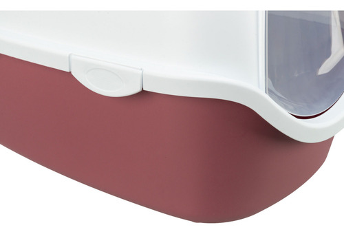 Litera Cerrada Bandeja Sanitaria Para Gato Trixie Vico Simple 56 X 40 X 40 Cm Color Bordo