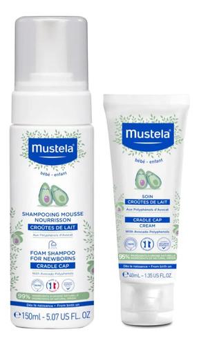 2 Productos Mustela, Shampoo Bebe Y Crema Cradle Cap